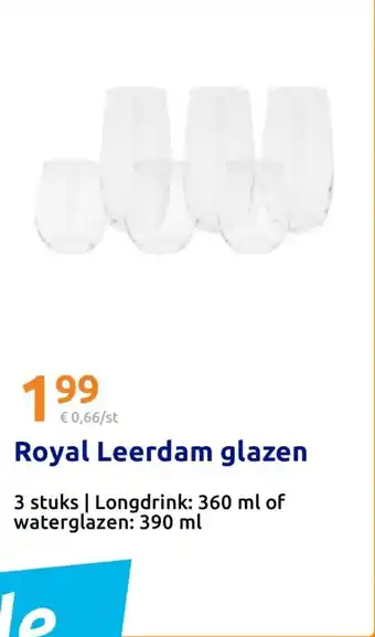 Action Royal Leerdam glazen aanbieding