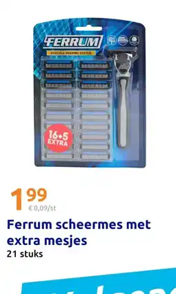 Action Ferrum scheermes met extra mesjes aanbieding
