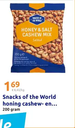Action Snacks of the World honing cashew aanbieding