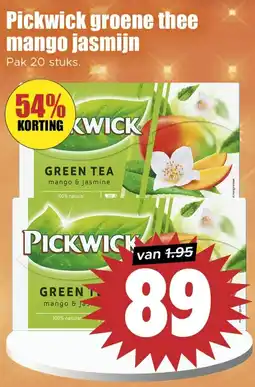 Dirk Pickwick groene thee mango jasmijn aanbieding