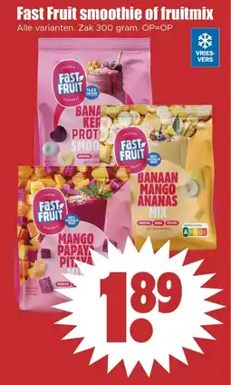 Dirk Fast Fruit smoothie of fruitmix aanbieding