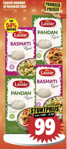 Dirk Lassie pandan of basmati rijst aanbieding