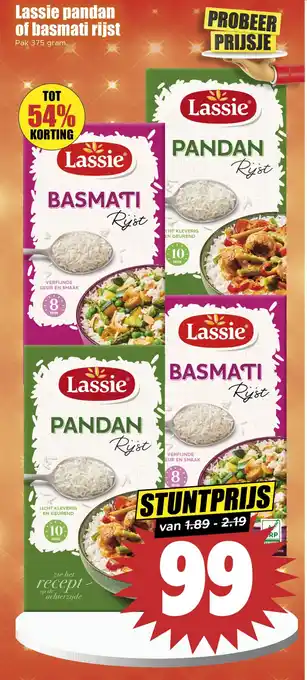 Dirk Lassie pandan of basmati rijst aanbieding