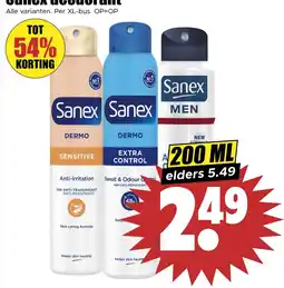 Dirk Sanex deodorant aanbieding