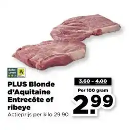 PLUS PLUS Blonde d'Aquitaine Entrecôte of ribeye aanbieding