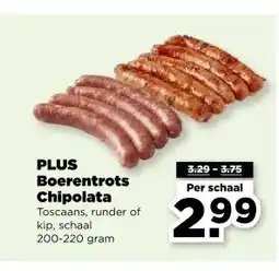PLUS PLUS Boerentrots Chipolata aanbieding