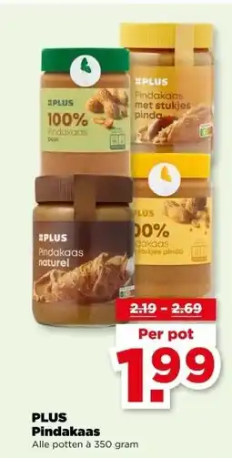 PLUS PLUS Pindakaas aanbieding