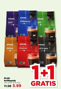 PLUS PLUS Koffiepads aanbieding