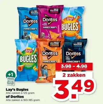 PLUS Lay's Bugles of Doritos aanbieding