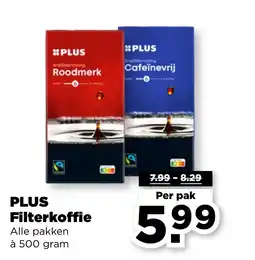 PLUS PLUS Filterkoffie aanbieding