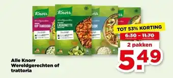 PLUS Alle Knorr Wereldgerechten of trattoria aanbieding