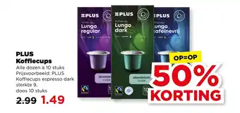 PLUS PLUS Koffiecups aanbieding
