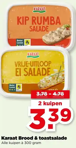 PLUS Karaat Brood & toastsalade aanbieding