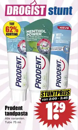 Dirk Prodent tandpasta aanbieding