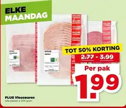 PLUS PLUS Vleeswaren aanbieding