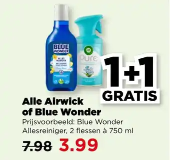 PLUS Alle Airwick of Blue Wonder aanbieding