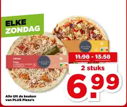 PLUS Alle Uit de keuken van PLUS Pizza's aanbieding