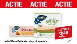 Coop Alle Wasa Delicate crisp of sandwich aanbieding