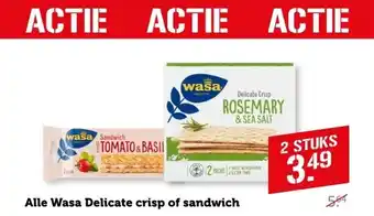 Coop Alle Wasa Delicate crisp of sandwich aanbieding