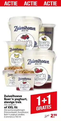 Coop Zuivelhoeve Boer'n yoghurt, stevige trek of XXL fit aanbieding