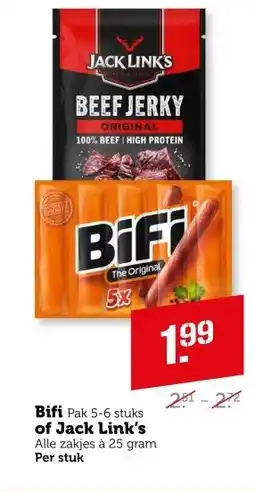 Coop Bifi of Jack Link's aanbieding