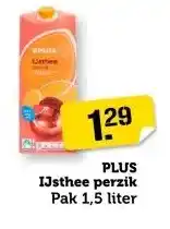 Coop PLUS IJsthee perzik aanbieding
