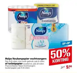 Coop Nalys Keukenpapier vochtvangers of toiletpapier aanbieding