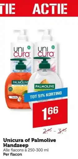 Coop Unicura of Palmolive Handzeep aanbieding