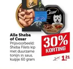 Coop Alle Sheba of Cesar aanbieding