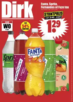 Dirk Fanta, Sprite, Fernandes of Fuze tea aanbieding