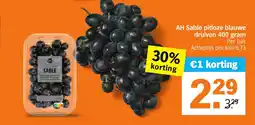 Albert Heijn AH Sable pitloze blauwe druiven aanbieding