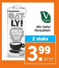 Albert Heijn Alle Oatly! literpakken aanbieding