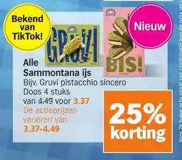 Albert Heijn Alle Sammontana ijs aanbieding