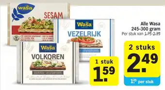 Albert Heijn Alle Wasa aanbieding