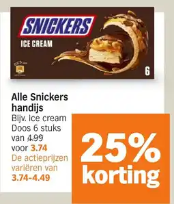 Albert Heijn Alle Snickers handijs aanbieding