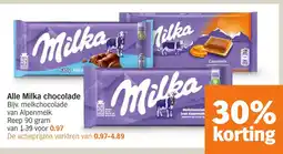 Albert Heijn Alle Milka chocolade aanbieding