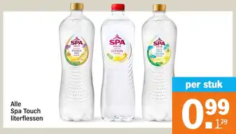 Albert Heijn Alle Spa Touch literflessen aanbieding