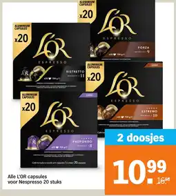 Albert Heijn Alle L'OR capsules aanbieding