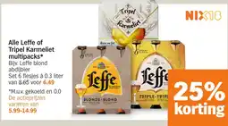 Albert Heijn Alle Leffe of Tripel Karmeliet multipacks aanbieding
