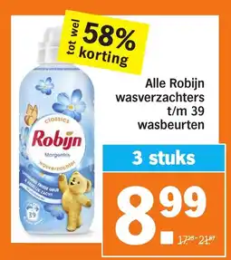 Albert Heijn Alle Robijn wasverzachters aanbieding