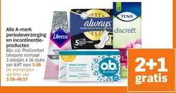 Albert Heijn Alle A merk periodeverzorging en incontinentie producten aanbieding