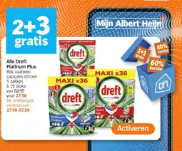 Albert Heijn Alle Dreft Platinum Plus aanbieding