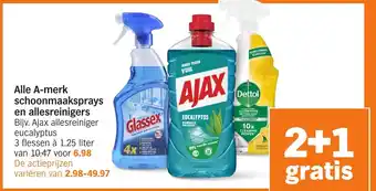 Albert Heijn Alle A merk schoonmaaksprays en allesreinigers aanbieding