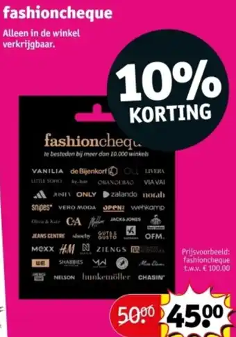 Kruidvat fashioncheque aanbieding