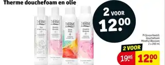 Kruidvat Therme douchefoam en olie aanbieding