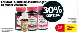 Kruidvat Kruidvat Foliumzuur, Multizwanger en Kinder vitaminen aanbieding