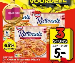 Vomar Voordeelmarkt DIEPVRIES Dr. Oetker Ristorante Pizza's aanbieding