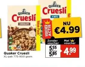 Vomar Voordeelmarkt Quaker Cruesli aanbieding