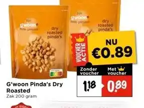 Vomar Voordeelmarkt G'woon Pinda's Dry Roasted aanbieding