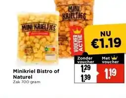 Vomar Voordeelmarkt Minikriel Bistro of Naturel aanbieding